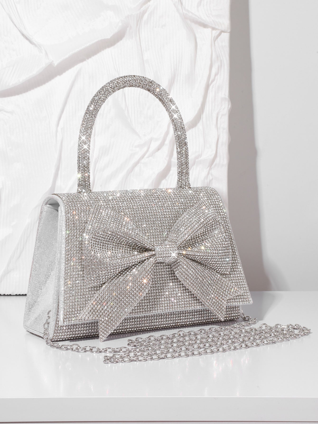 Dinner Light Luxury Full Diamond Bow Evening Bags