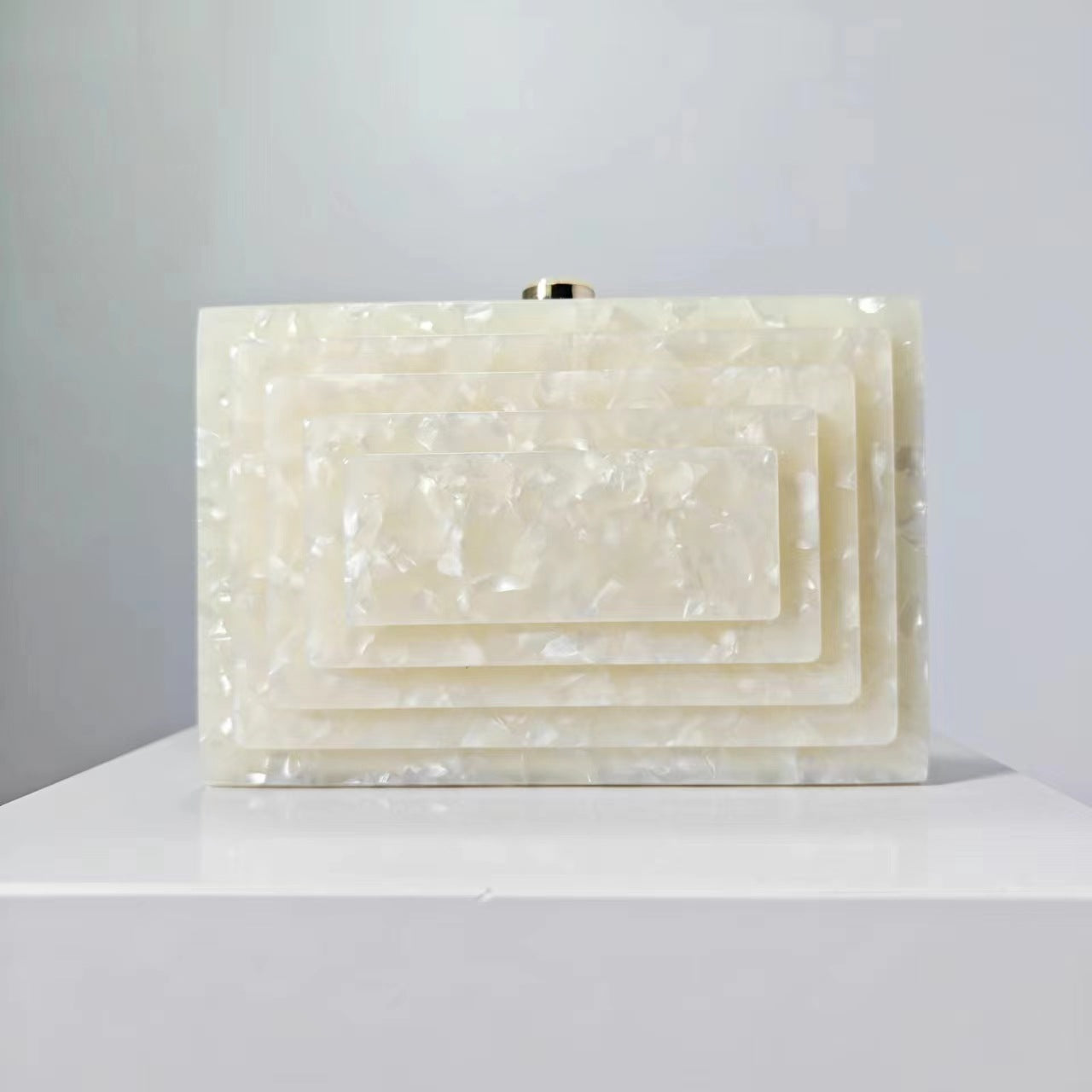 Women's Summer Dinner Retro Splicing Trendy Acrylic Evening Bags