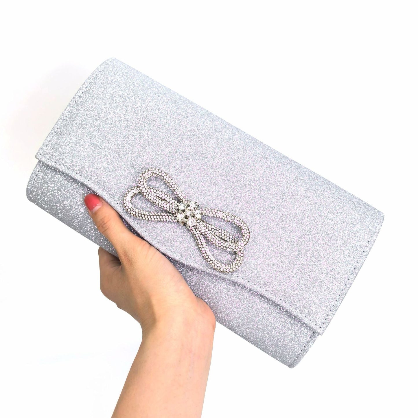 Women's Material Diamond Bow Dinner Light Luxury Evening Bags