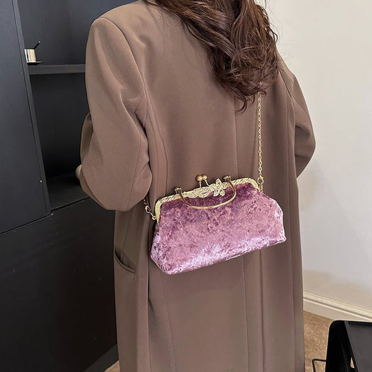 Women's Veet Portable Fashion Clip Chain Dinner Evening Bags