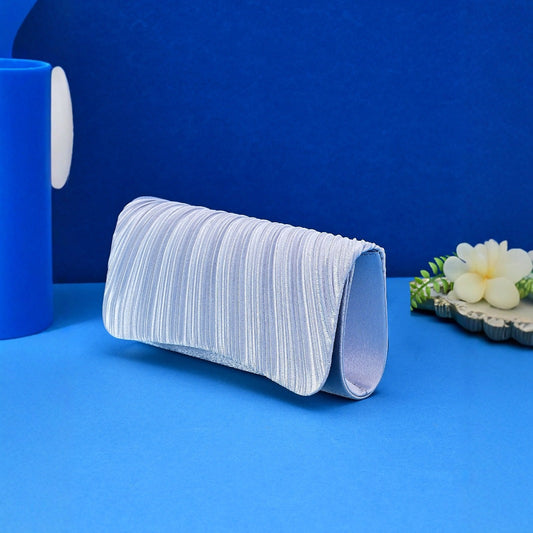 Dinner Graceful Satin Pleated Flap Clutch Banquet Wedding Evening Bags