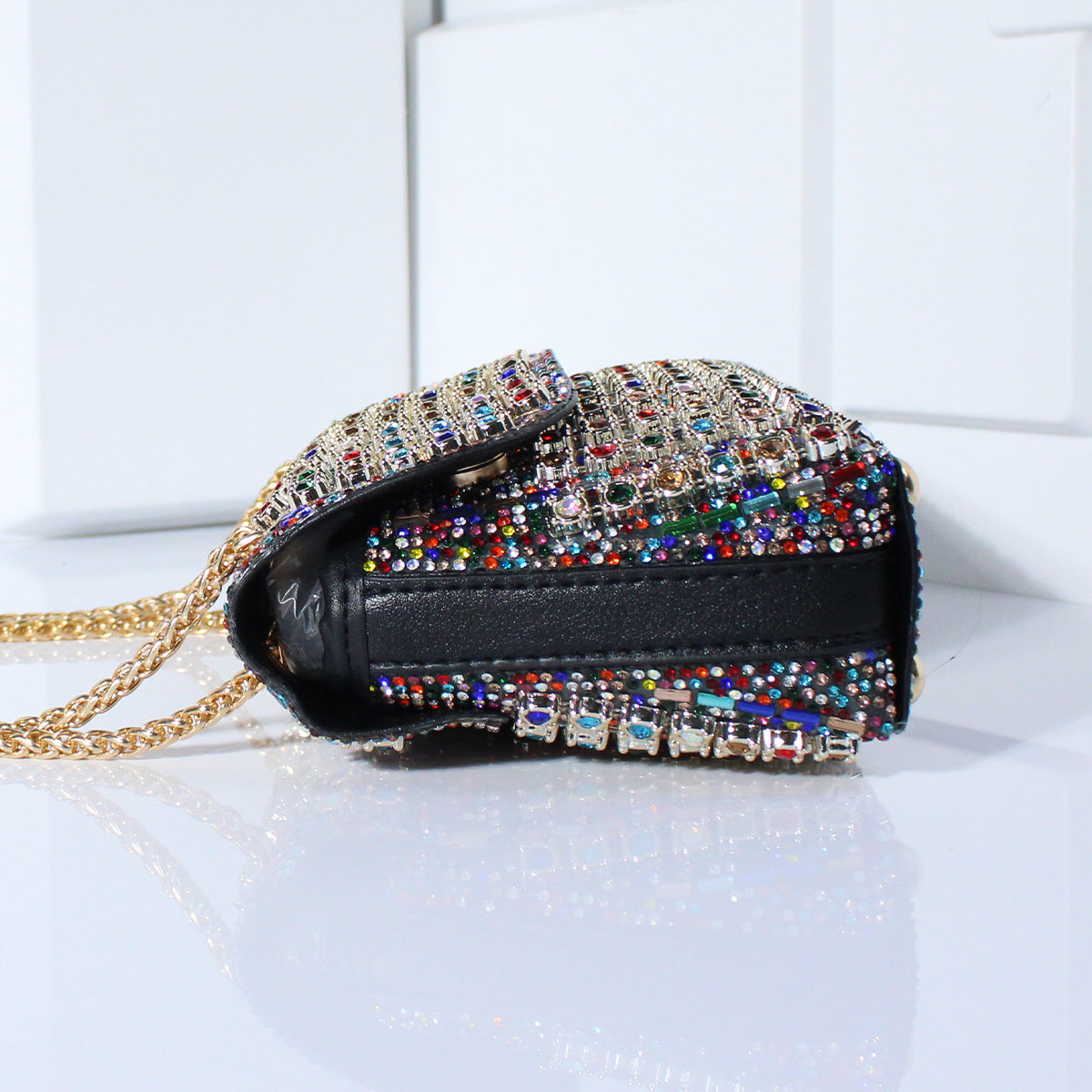Women's Colorful Crystals Chain High-grade Delicate Rhinestone Evening Bags