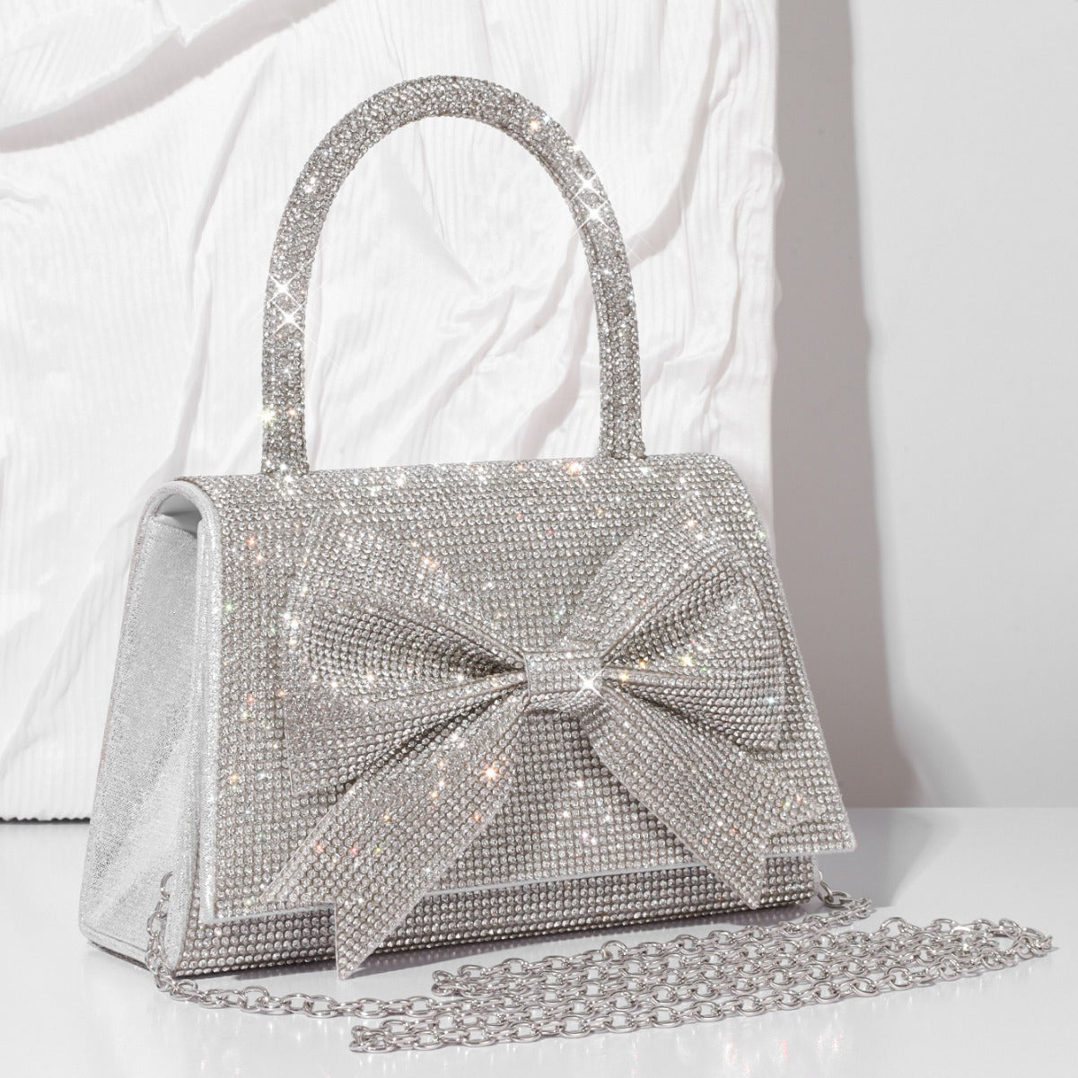 Dinner Light Luxury Full Diamond Bow Evening Bags