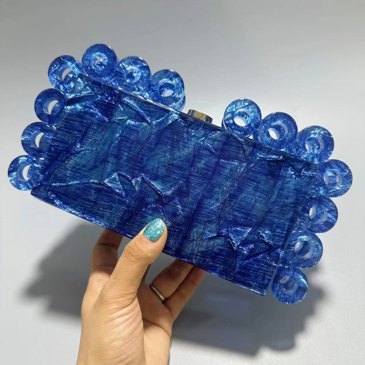 Women's Fashion Circle Acrylic Dinner Banquet Clutch Evening Bags