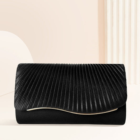 Simple Wrinkle Clutch Metal Wave Iron Evening Bags
