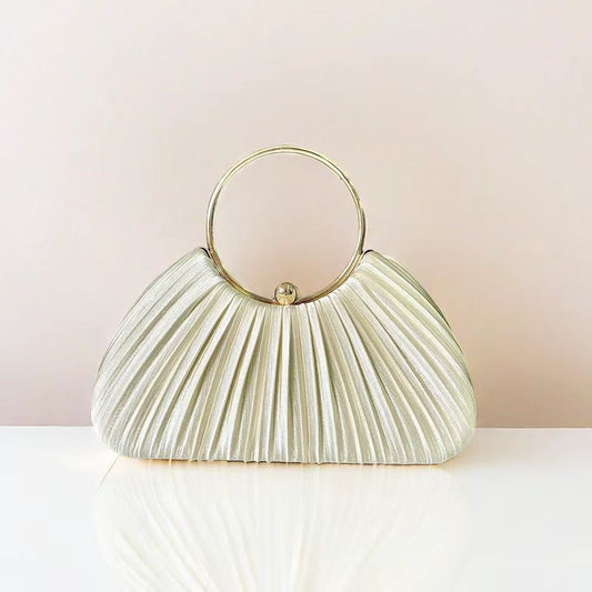 Women's Pleated Dinner Temperament Banquet Clutch Dress Evening Bags