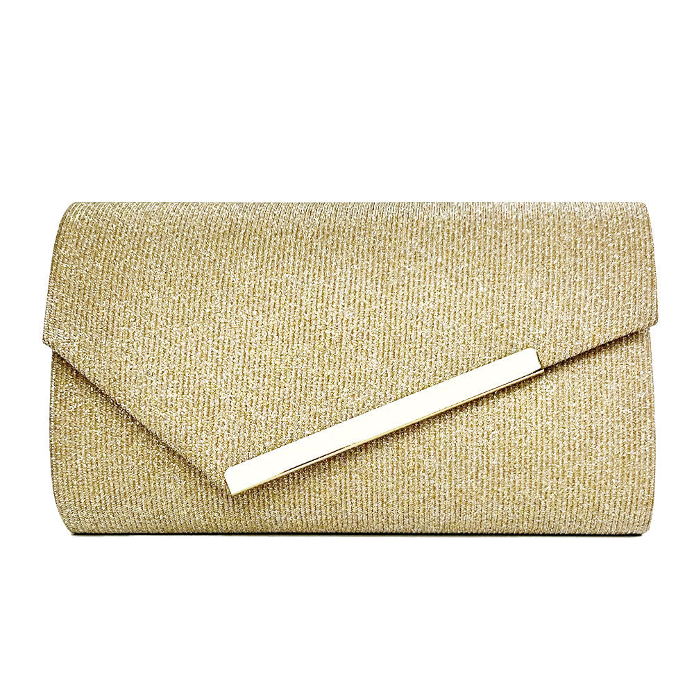 Simple Metal Edge Strip Shiny Color Changing Evening Bags