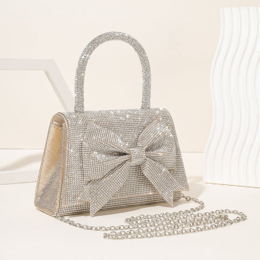Dinner Light Luxury Full Diamond Bow Evening Bags