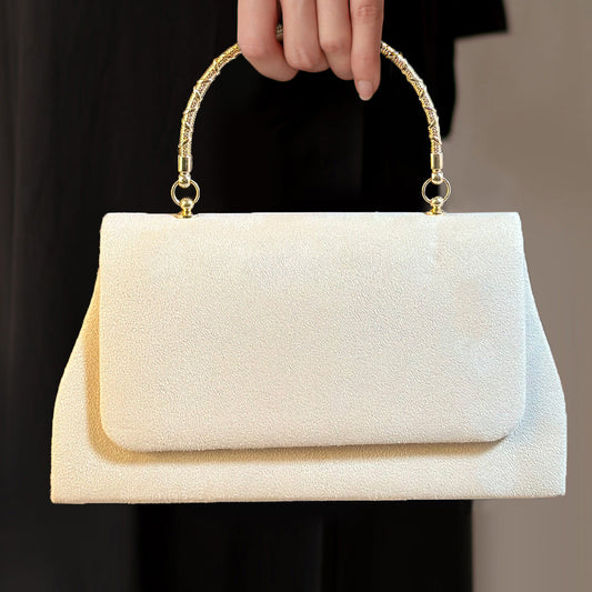 Innovative Dinner High-grade Suede Elegant Alloy Evening Bags