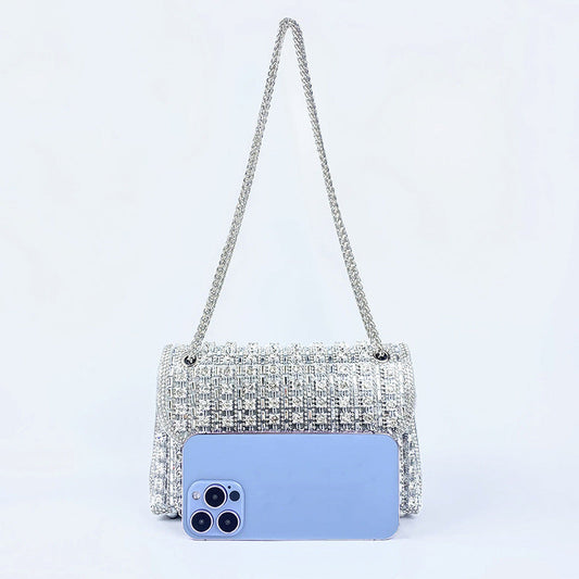 Women's Dinner Fashionable High-grade Underarm Full Diamond Evening Bags
