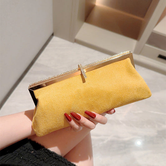 Women's Fishhook Rhinestone Clutch Dinner Dress Matching Evening Bags