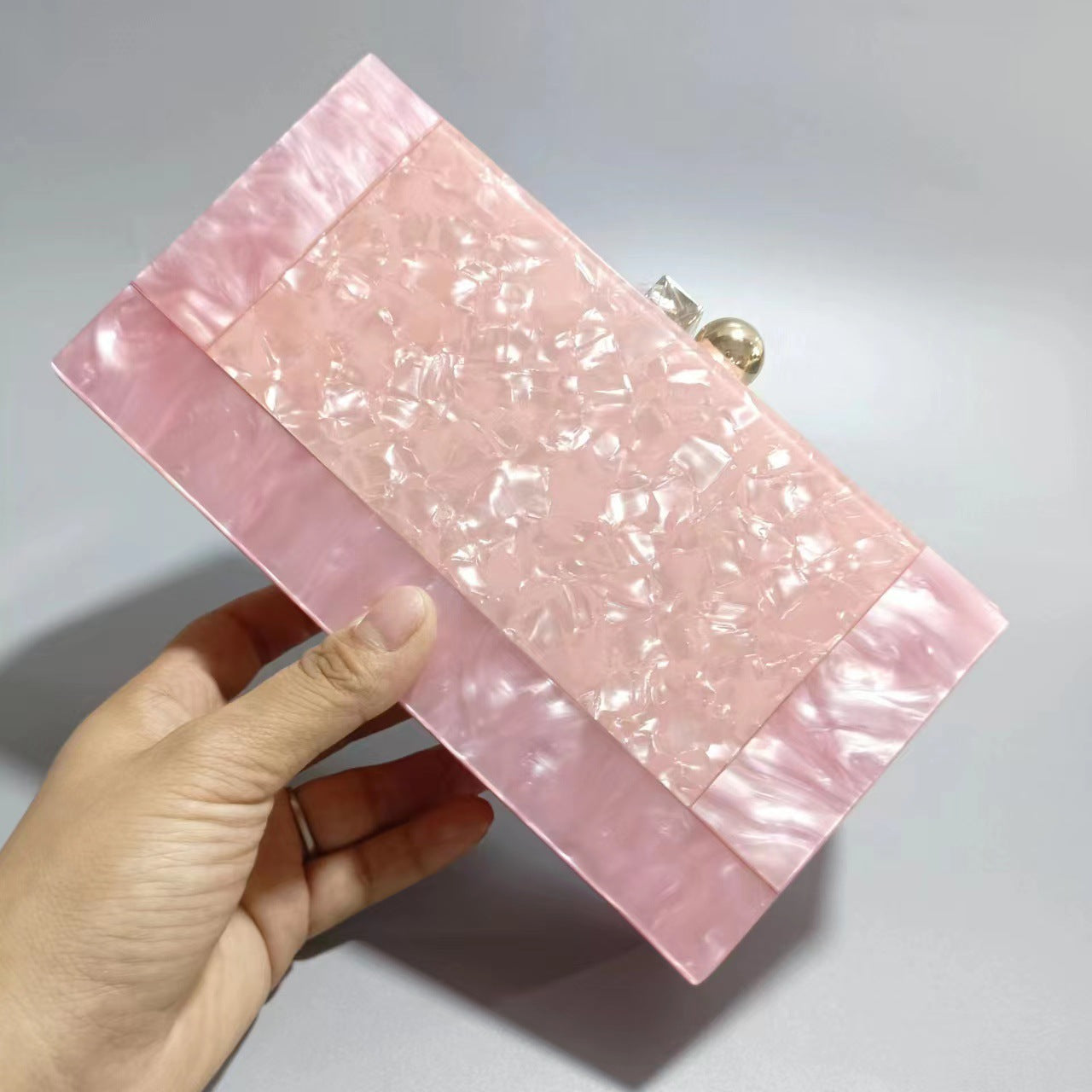 Women's Dinner Retro Splicing Trendy Acrylic Chain Evening Bags