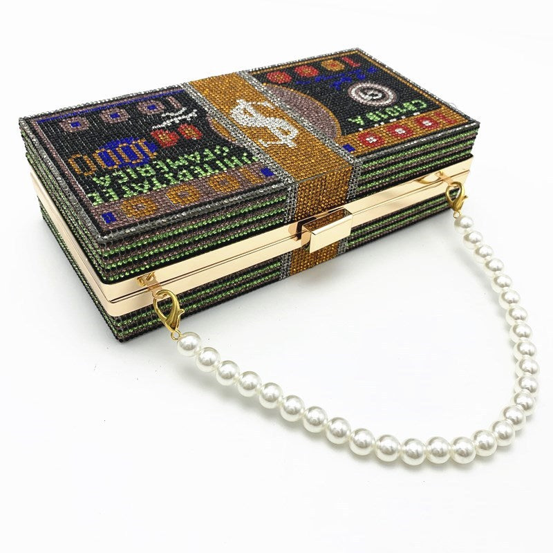 Women's Full Diamond Usd Dinner Fashion Dollar Evening Bags