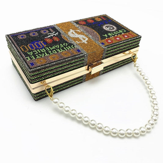 Women's Full Diamond Usd Dinner Fashion Dollar Evening Bags