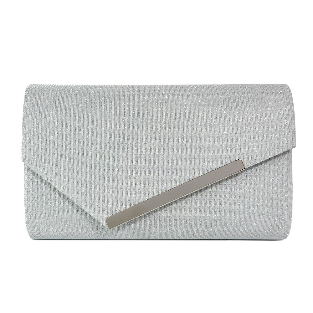 Simple Metal Edge Strip Shiny Color Changing Evening Bags