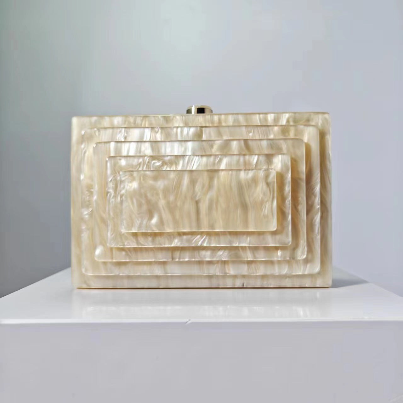 Women's Summer Dinner Retro Splicing Trendy Acrylic Evening Bags