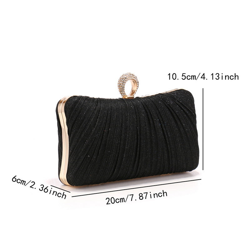 Women's Pleated Dinner Luxury Banquet Hand Dress Evening Bags