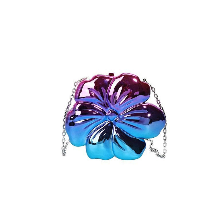 Women's Flower Mirror Plating Fresh Beautiful Disco Evening Bags