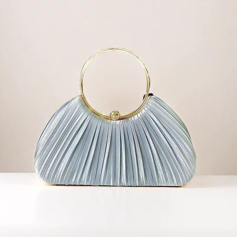 Women's Pleated Dinner Temperament Banquet Clutch Dress Evening Bags