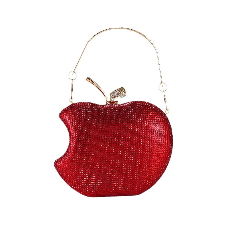 Cool Pretty Apple Highlight Diamond Chain Evening Bags