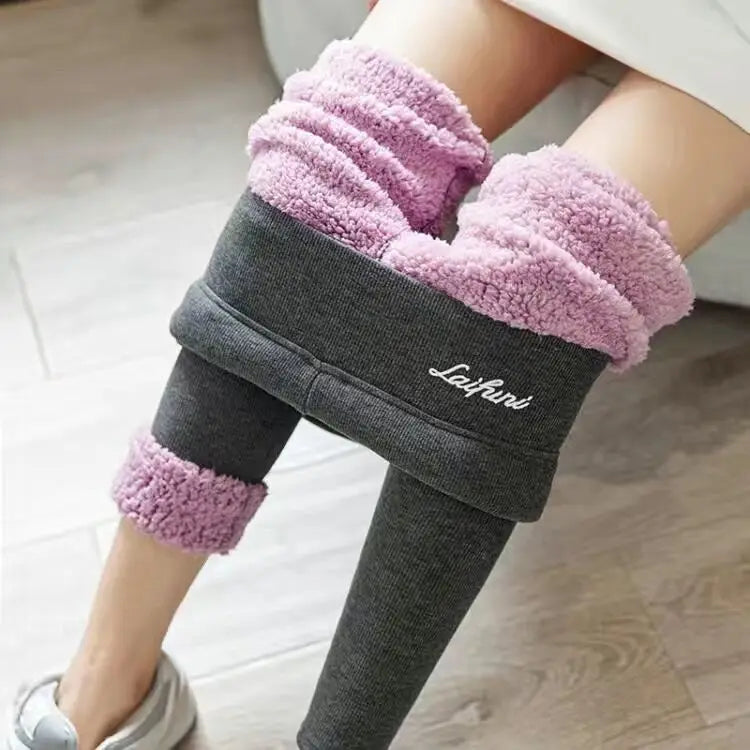 Winter Fleece Lined Tights Warm Thermal Leggings Thick Plush Stockings Pantyhose For Winter