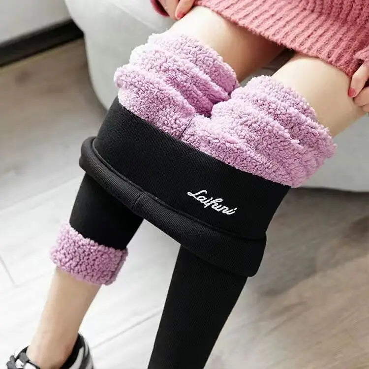 Winter Fleece Lined Tights Warm Thermal Leggings Thick Plush Stockings Pantyhose For Winter