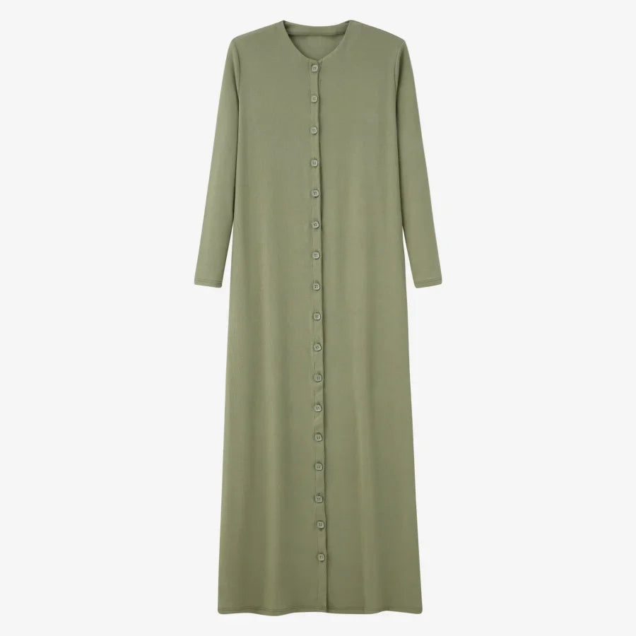 Women's Ribbed Maxi Summer Dress – Comfortable Sleeveless Button Front Long Dress | Casual & Elegant Lady's Clothing