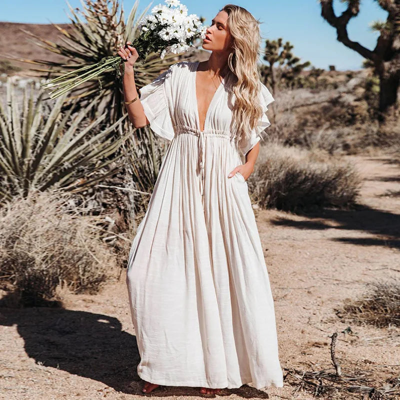 Women's Swimsuit Cover-Up – Open Front Long Kimono Cardigan for Beach & Swimwear