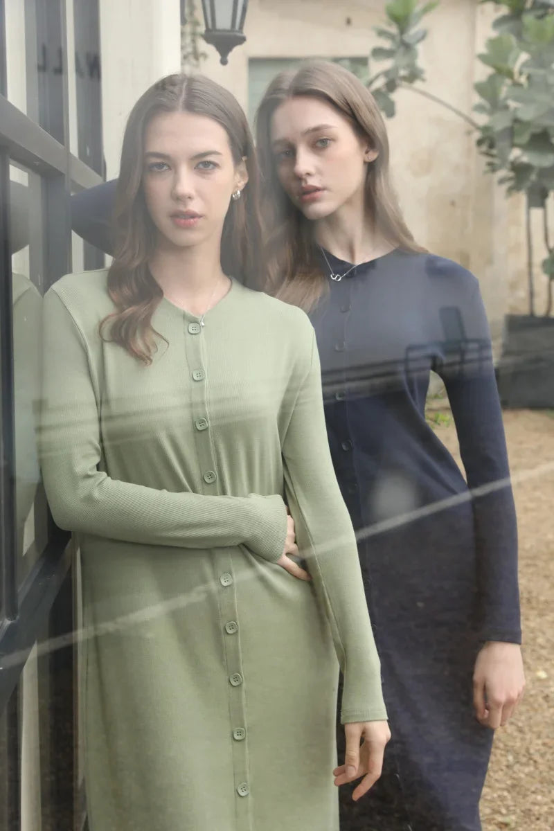 Women's Ribbed Maxi Summer Dress – Comfortable Sleeveless Button Front Long Dress | Casual & Elegant Lady's Clothing