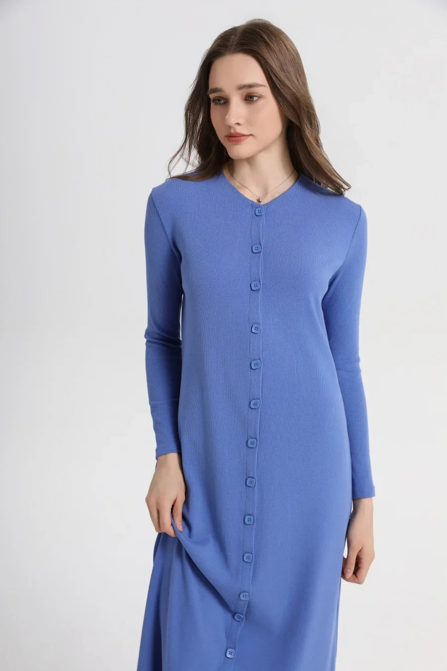 Women's Ribbed Maxi Summer Dress – Comfortable Sleeveless Button Front Long Dress | Casual & Elegant Lady's Clothing