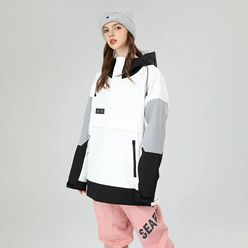 Ski Jacket Women Winter Snowboard Jacket Men Sports Sweater Hooded Waterproof Breathable Ski Top Snow Coat Clothes SK059