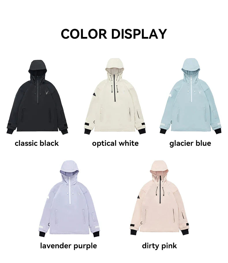 Men Women Solid Color Ski Jacket Ski Pants Warm Windproof Winter Overalls Hoodie Waterproof Outdoor Sports Clothing Snowboard