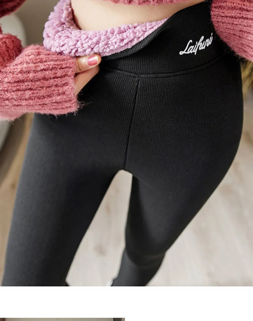 Winter Fleece Lined Tights Warm Thermal Leggings Thick Plush Stockings Pantyhose For Winter