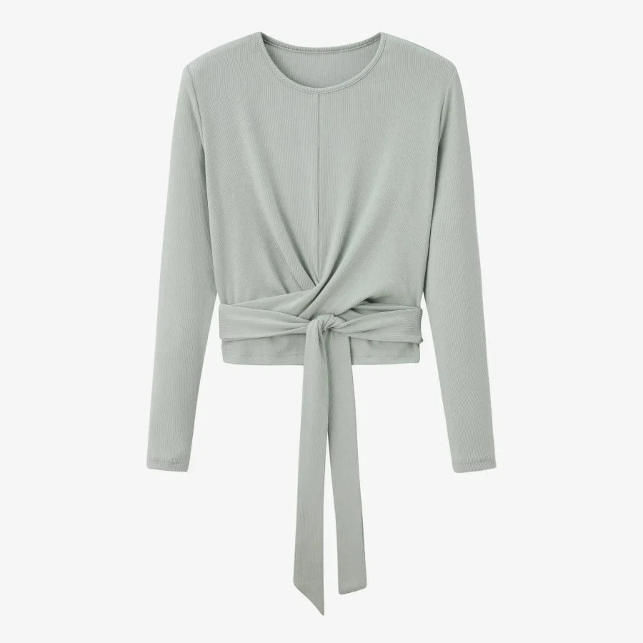 Summer Ribbing Closed-Fit Wrap Top & A-Line Dress High Stretch Matching Set – Chic & Comfortable Women's Outfit