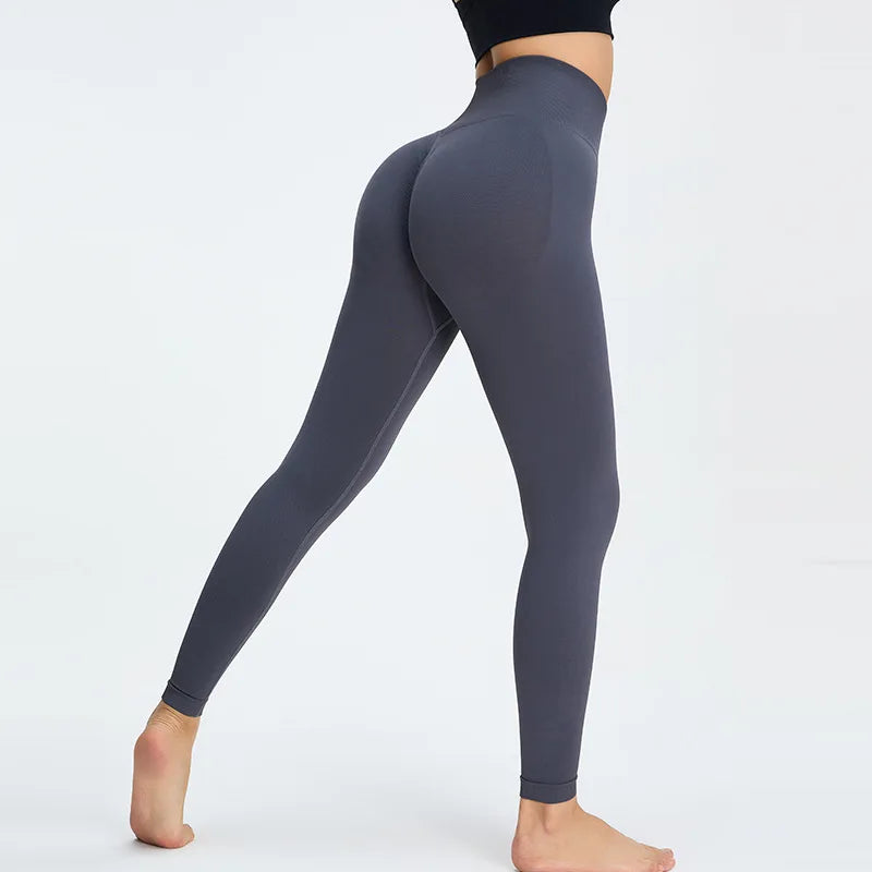 Seamless High Waist Nude Yoga Pants Women's Honey Peach Hip Lifting Tight Fitness Pants Quick Dried Exercise Push Up Yoga Pants