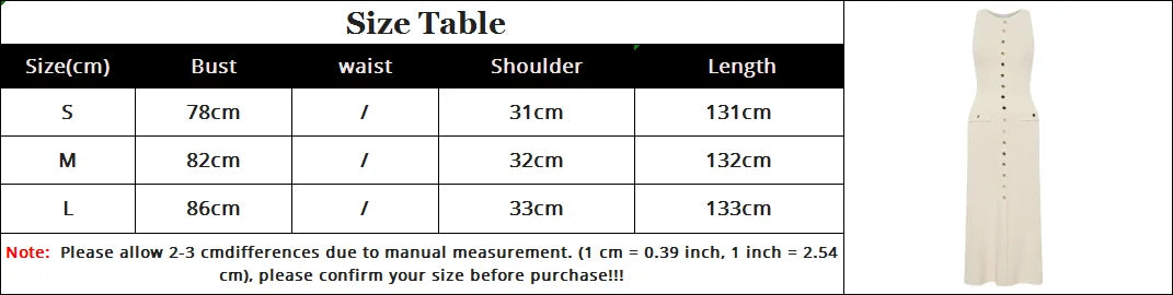 Summer Elegant Lady Knitted Single Breasted Long Dress – Sleeveless O Neck Button Bodycon Party Dress for Women | Vestidos