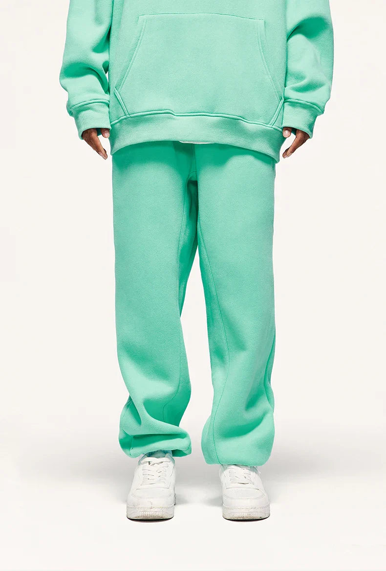 INFLATION 350gsm Thick Velvet Tracksuit – Unisex Solid Color Jogging Suit | 2023 Trendy Matching Fleece Sweatpants & Hoodie Set