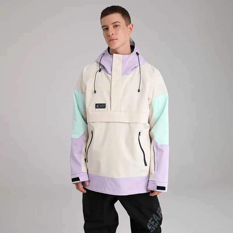 Ski Jacket Women Winter Snowboard Jacket Men Sports Sweater Hooded Waterproof Breathable Ski Top Snow Coat Clothes SK059