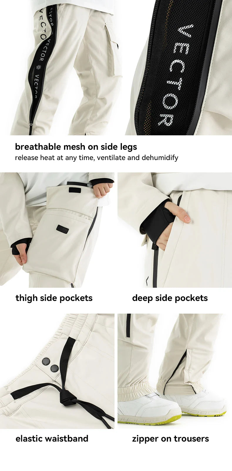 Men Women Solid Color Ski Jacket Ski Pants Warm Windproof Winter Overalls Hoodie Waterproof Outdoor Sports Clothing Snowboard