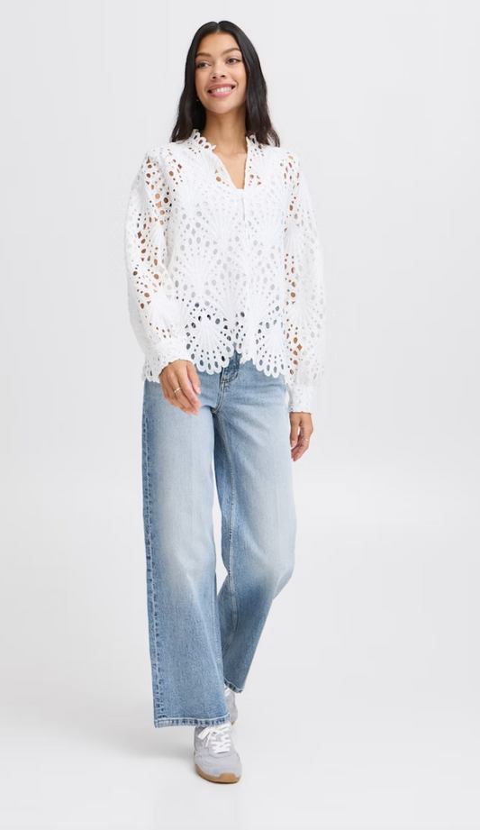 WOMEN'S B.YOUNG XILACY OFF WHITE BLOUSE