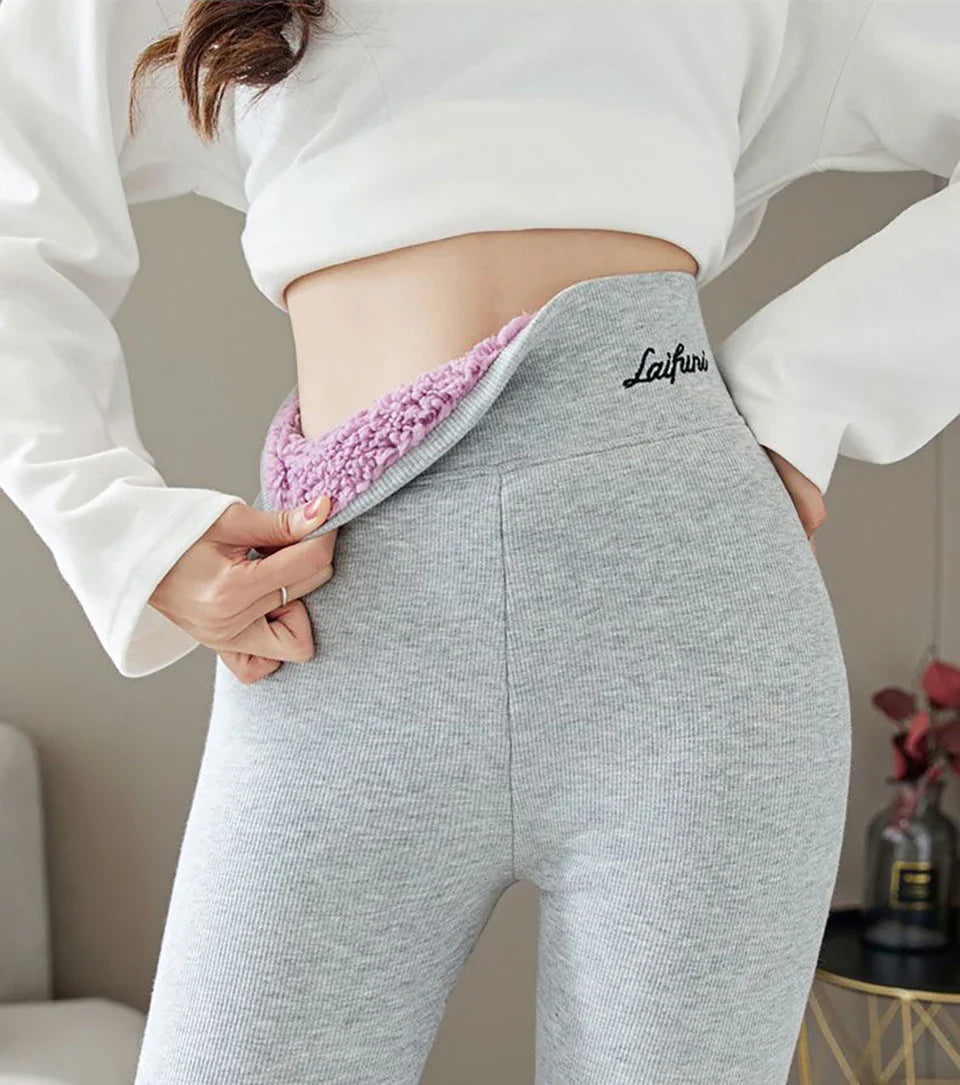 Winter Fleece Lined Tights Warm Thermal Leggings Thick Plush Stockings Pantyhose For Winter