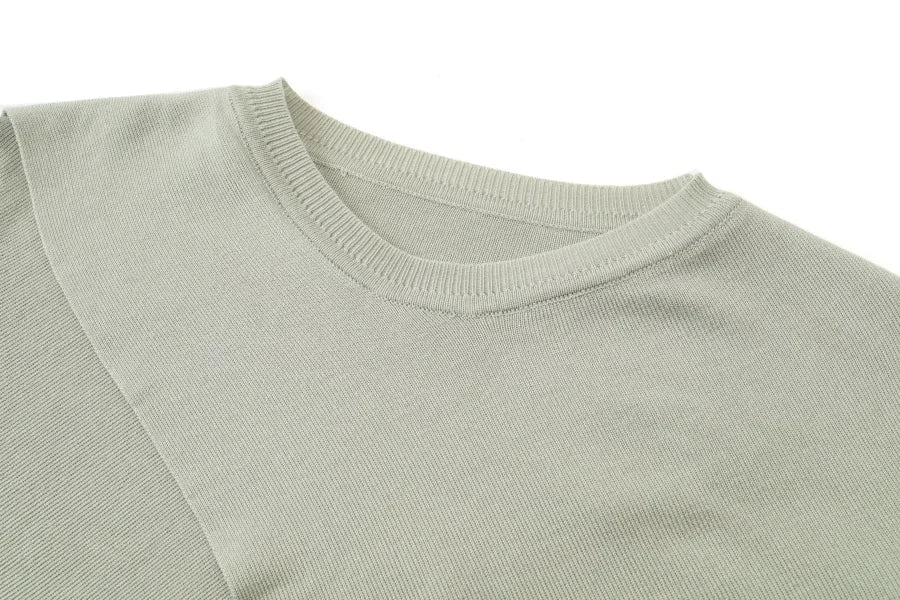 Spring Summer Women’s Elegant Satin Maxi Dress with Knitted Top | 2-Piece Floor-Length Outfit Set