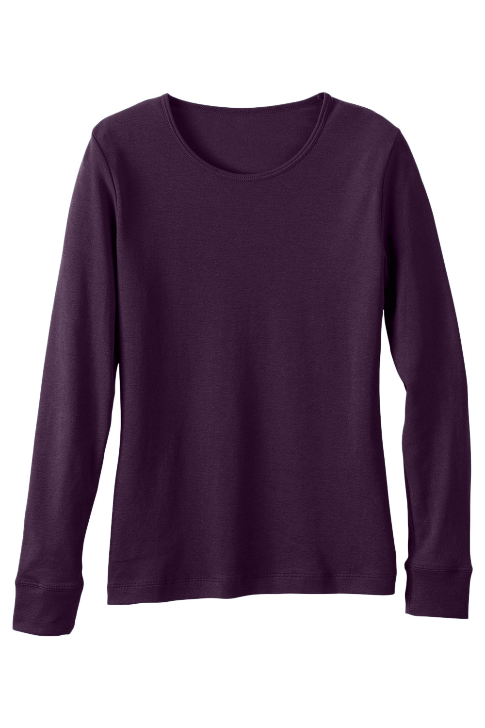 Women's Luxe 100% Organic Cotton Jewel Neck Long Sleeve Tee