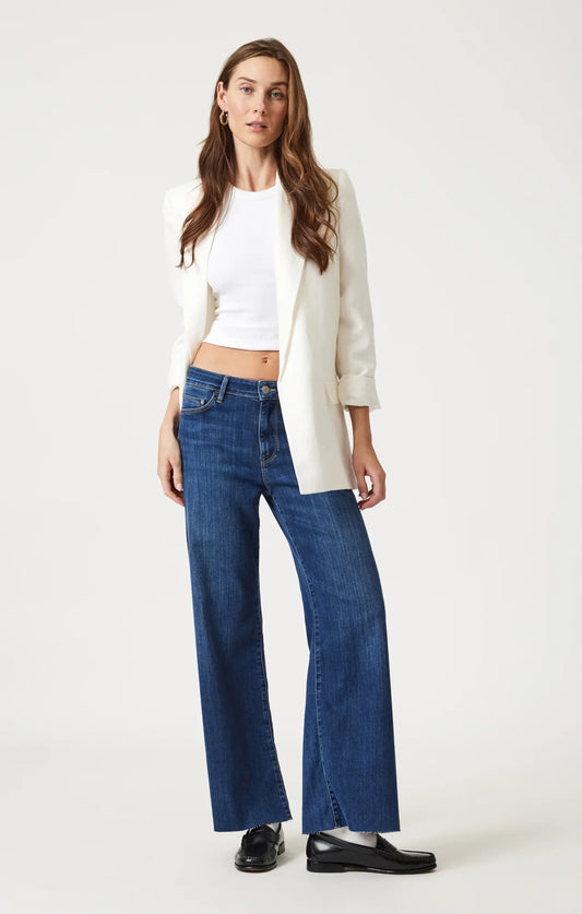 WOMEN'S MAVI PALOMA MID BRUSHED WIDE LEG JEANS