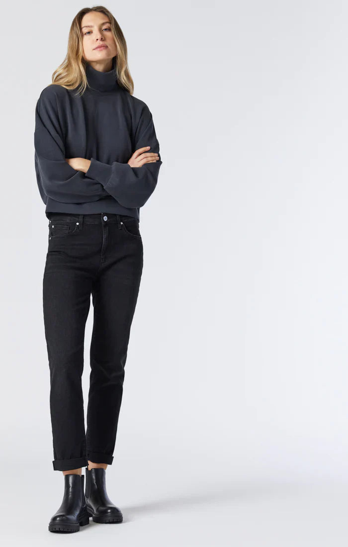 WOMEN'S MAVI KATHLEEN BLACK FEATHER BLUE JEANS