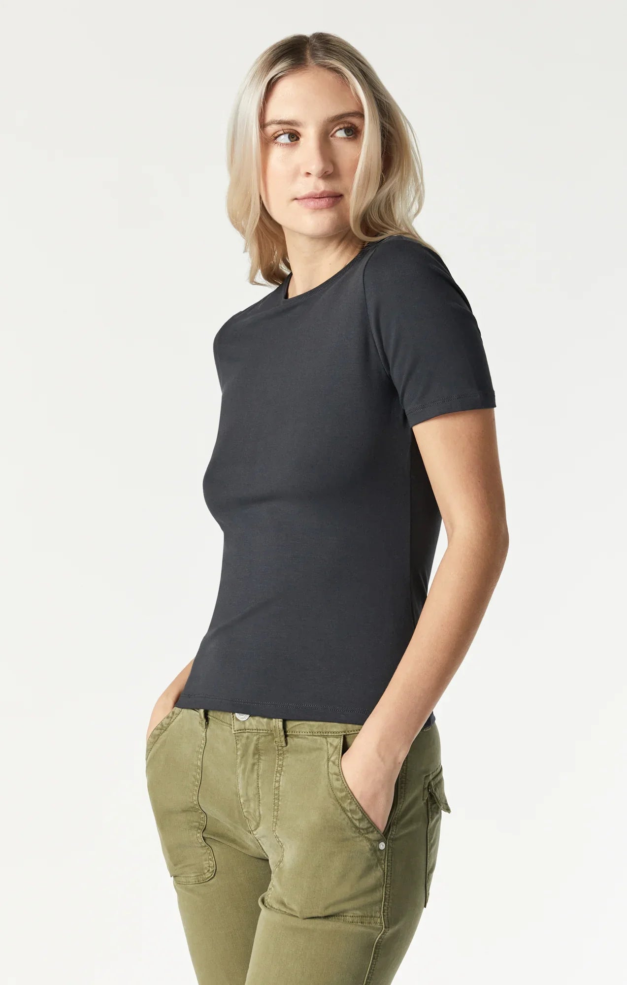 WOMEN'S MAVI CREW NECK T-SHIRT PHANTOM