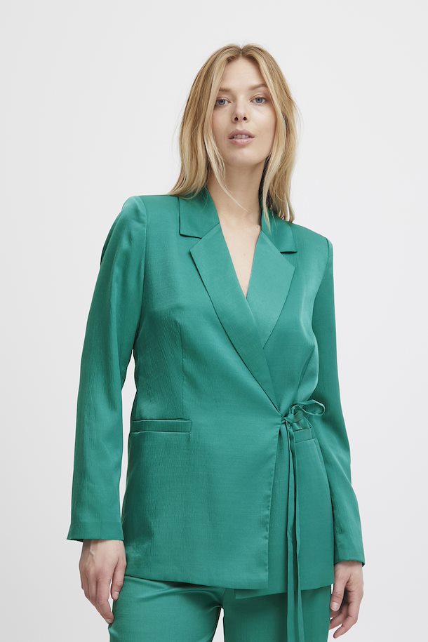WOMEN'S B.YOUNG JISMA CADMIUM GREEN BLAZER