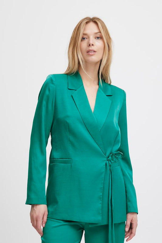 WOMEN'S B.YOUNG JISMA CADMIUM GREEN BLAZER
