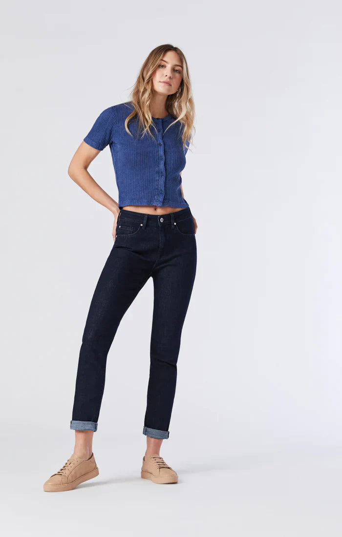 WOMEN'S MAVI KATHLEEN SOLID RINSE FEATHER BLUE JEANS