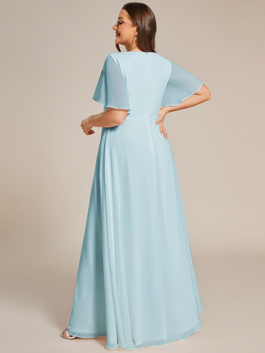 ever IVYROSE|Elegant Chiffon Applique Evening Dress with Flutter Sleeves
